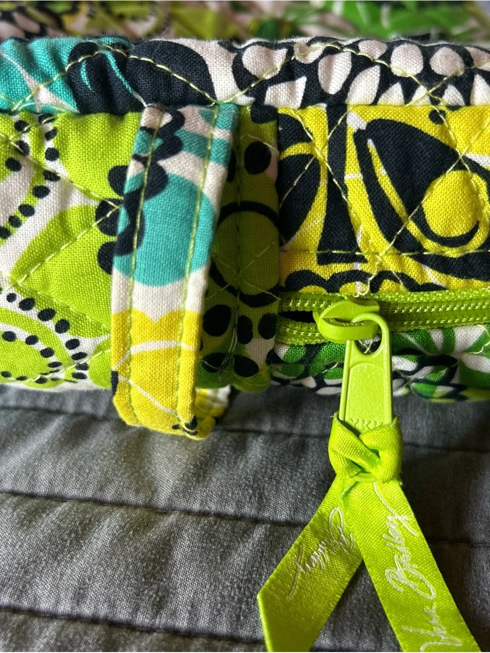 Vera Bradley Limes Up Floral Quilted Cosmetic Case
